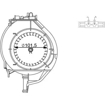 Klimatizace automobilu vnitřní ventilátor MAHLE AB 266 000S