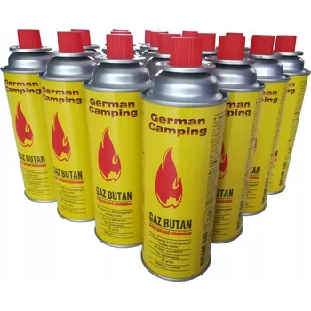 Plynová kartuše PLYN do VAŘIČE HOŘÁKU NÁPLŇ PLYNOVÁ KARTUŠE x 8 GERMAN CAMPING 227G 400ML