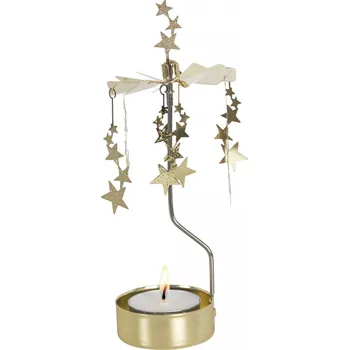 Svícen Pluto Design Rotující svícen Night Sky Zlatá