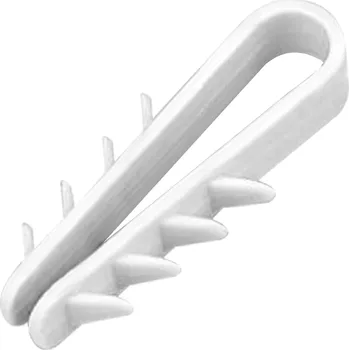 Rychloupínací kabelový úchyt, kulatý kabel ? 8 mm, bílý, 100 ks