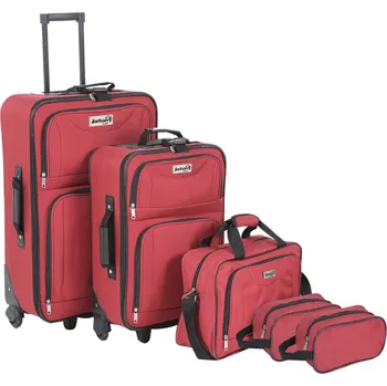 Jurhan Sada cestovních kufrů TRAVEL, 5-dílná, červená