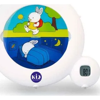 Budík PABOBO Kid'Sleep podsvícený tréninkový budík Classic White