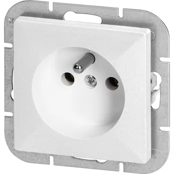Elektrická zásuvka Zásuvka pod omítku jednonásobná 2P+E Pearl, 16A, 250V, PT-16P, bílá