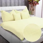 Mušelínové ložní povlečení Nature MSN-071 Světlé vanilkově žluté Prodloužené 140x220 a 70x90 cm