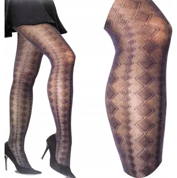 Dámské punčochy Vzorované Punčocháče Veradea 40den černé Nero velikost 2