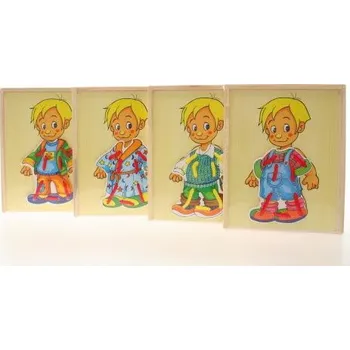 Dřevěná hračka Lamps Dřevěné oblékání kluk