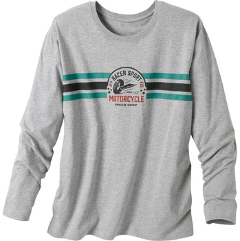 Dámské pyžamo Blancheporte Pyžamové tričko s pruhy na hrudníku a dlouhými rukávy šedý melír 97/106 (L)