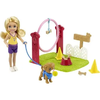 Hračka Mattel Barbie Chelsea s doplňky herní set cvičitelka psů