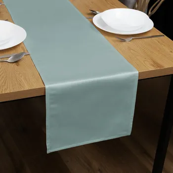 ubrus Saténový běhoun na stůl polyesterový Satén LUX-003 Ledově zelený 20x140 cm