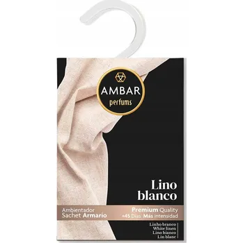 Osvěžovač vzduchu Ambar Vůně do skříně Osvěžovač vzduchu Lino Blanco 13g bílý len