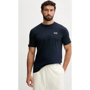 Pánská móda Bavlněné tričko EA7 Emporio Armani AF10375.7M000956 námořnická modř 59X, vel. S