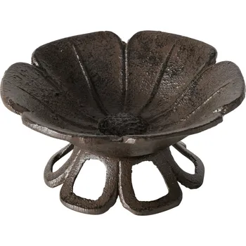 Zahradní dekorace Napajedlo pro ptáky Marilla1, 7x15 cm, kov, hnědá