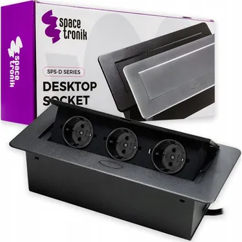 Elektrická zásuvka Zásuvka do desky stolu Spacetronik SPSD33B_V3