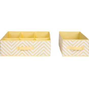 Úložný box Krabička v odstínech žluté a zlaté