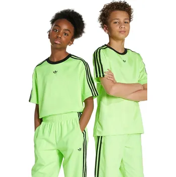Chlapecké tričko Dětské tričko adidas Originals zelená barva, s aplikací, JV8656 70X, vel. 164