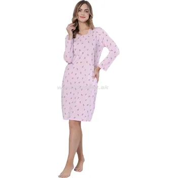 Dámská noční košile LEVEZA (M-Max) Dámská noční košile Samanta1632 Barva: 1-ružová, Velikost: L
