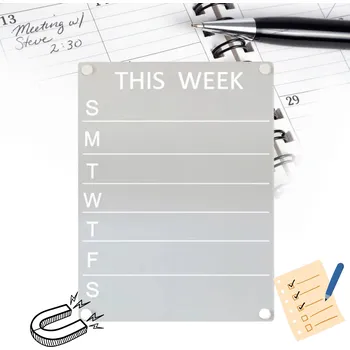 MAGNETICKÁ TABULE NA LEDNIČKU PLÁNOVAČ TÝDNE SUCHÝ STÍRATELNÝ + POPISOVAČ