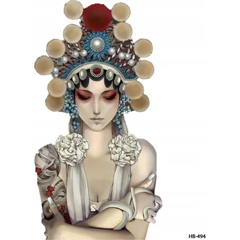 Odstranitelné tetování Dočasné tetování TATTOO 3D ČÍNSKÁ DÍVKA 20x15