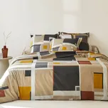 Blancheporte Bavlněné povlečení Chromie s potiskem béžová povlak na polštář 65x65 cm+lem