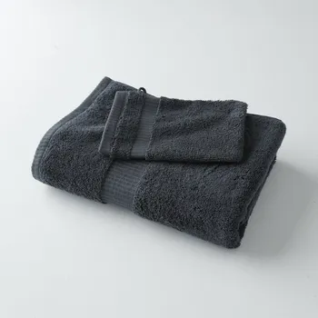 Ručník Blancheporte Jednobarevná froté sada koupelnového textilu 640g/m2 confort prestige šedá uhlová 2 ručníky 50x100 cm