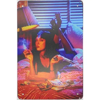 Plechová cedule Cedule Sexy dívka - cigareta