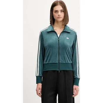 Dámská mikina Velurová mikina adidas Originals Fb Liberty Tt JW5267 zelená 79X, vel. S