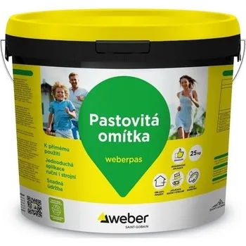 Omítka Omítka akrylátová weberpas akrylát zrnitá 2 mm CE6A 25 kg