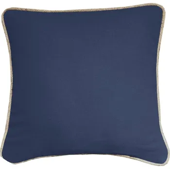 Polštář Blancheporte Jednobarevný polštářek s jutovým lemem modrá