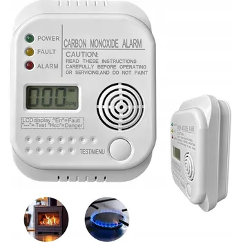 Detektor CO DETEKTOR OXIDU UHELNATÉHO (CO) - HLÁSIČ ČADU CERTIFIKOVANÝ + 3x AA BATERIE