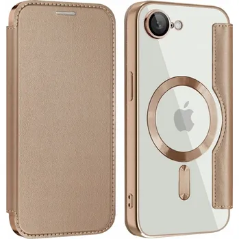 Pouzdro na mobilní telefon Flipové pouzdro Erbord pro Apple iPhone 16e, zlaté