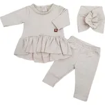 Z&Z Bavlněná světle béžová sada 3dílná - tunika, legíny, turban Vel. 62