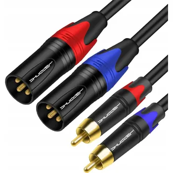 Audio kabel Kabel 2x RCA - 2x XLR 3m Shudder PREMIUM, konektor 2XLR - konektor 2RCA