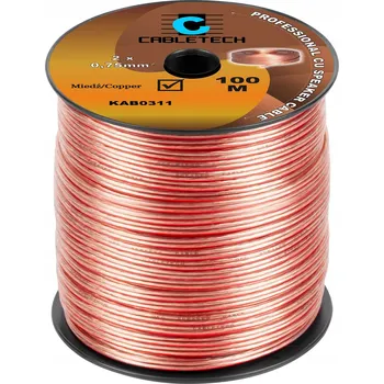 elektrický kabel Reproduktorový kabel Cabletech KAB0311 2 x 0,75 mm2, 100 m