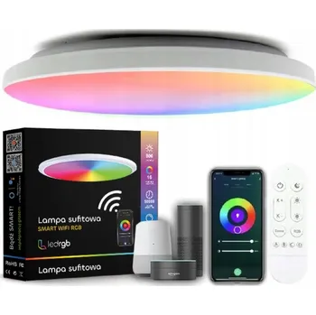 Stropní Svítidlo kulatý ledrgb 33 x 7,5 cm bílý