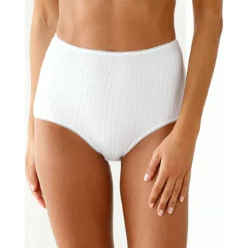 Kalhotky Blancheporte Strečové kalhotky maxi s plochými švy bílá+černá 46/48