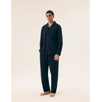 Pyžamo Henderson 43036 Mos long/r M-3XL pruhované Námořnictvo M