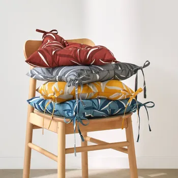 Potah na židli Blancheporte Sada 2 podsedáků na židli s potiskem listů modrošedá