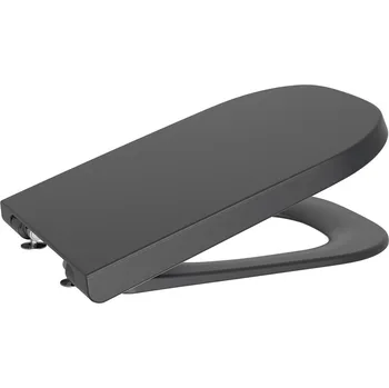 WC sedátko Roca Gap Square WC sedátko s pomalým sklápěním Supralit, černá matná A80147208B