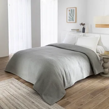 přikrývka Blancheporte Přikrývka Courtelle® 450 g/m² z vlny a akrylu šedá 140x240 cm