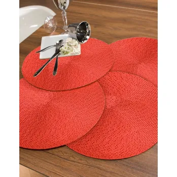 prostírání Blancheporte Sada 4 prostírání s metalickým designem červená