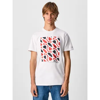 Pánské tričko Pepe Jeans Pánské Bílé pánské tričko Pepe Jeans Agin Bílá L (2376035)