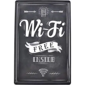 Plechová cedule Cedule Wi-Fi Free