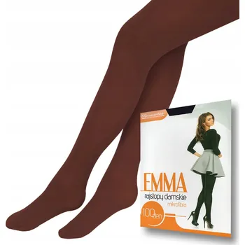 Dámské punčochy Hladké Punčocháče Romartex EMMA 100den, hnědá Čokoláda velikost 2