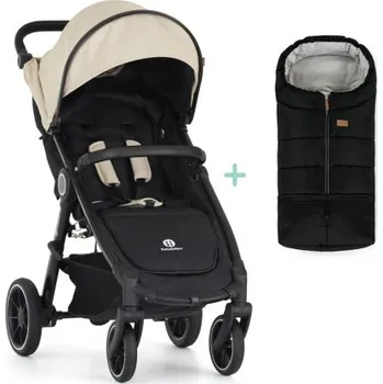 Kočárek PETITE&MARS Kočárek sportovní Street2 RWS Black Sahara Beige + PETITE&MARS fusak Jibot