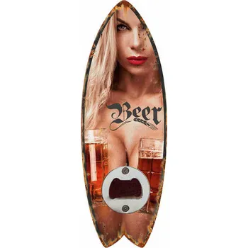 Plechová cedule Dekorační otvírák na stenu Beer
