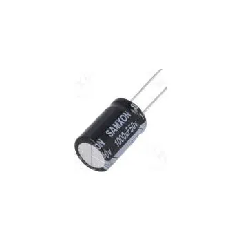 Kondenzátor Kondenzátor elektrolytický THT 1mF 50VDC Ø16x25mm ±20% 2000h