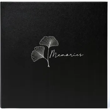 Fotoalbum Tradiční album se 100 černými stranami, pevné, velké, rodinné, jako dárek, velké