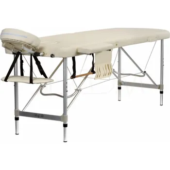Masáž Bodyfit hliníkové masážní lehátko se 2 sekcemi, béžové (468)