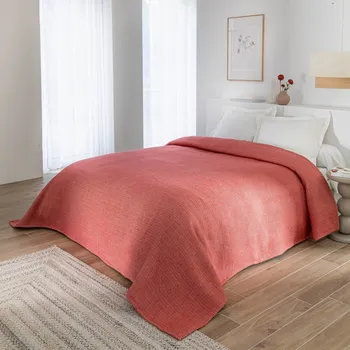 přikrývka Blancheporte Přikrývka Courtelle® 450 g/m² z vlny a akrylu růžové dřevo 240x260 cm