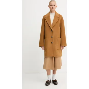 Dámské oblečení Kabát s příměsí vlny MAX&Co. 2526016023200 hnědá 82X, vel. 40